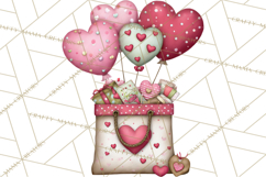 Valentine Clipart PNG, Cute Critters Hearts, Puppies Kittens Product Image 4