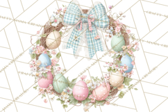 Spring Wreath Clipart PNG, Easter Wreath Clip Art Product Image 5