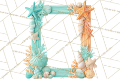 Under the Sea Birthday Party Clipart, Ocean Celebration Png Product Image 5