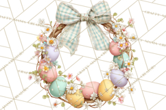 Spring Wreath Clipart PNG, Easter Wreath Clip Art Product Image 2