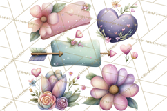 Pretty Stationery Clipart, Pastel Office Supplies Png Product Image 3