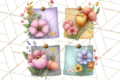 Pretty Stationery Clipart, Pastel Office Supplies Png Product Image 4