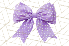 Easter Bow Clipart, Pastel Ribbon Bows, Floral Png Product Image 5