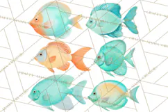 Under the Sea Birthday Party Clipart, Ocean Celebration Png Product Image 5