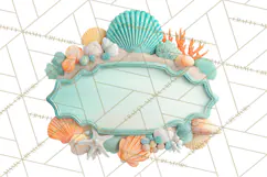 Under the Sea Birthday Party Clipart, Ocean Celebration Png Product Image 2