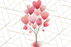 Bee Valentine Clipart PNG, Cute Kawaii Bee With Hearts Product Image 2
