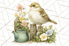Vintage Garden Animals Clipart, Ducklings Bunnies Lambs Product Image 2
