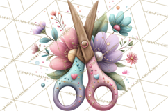 Pretty Stationery Clipart, Pastel Office Supplies Png Product Image 3