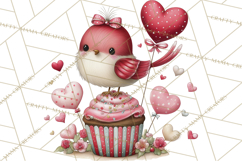 Valentine Clipart PNG, Cute Critters Hearts, Puppies Kittens Product Image 4