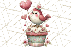 Valentine Clipart PNG, Cute Critters Hearts, Puppies Kittens Product Image 5