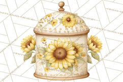 Farmhouse Sunflower Kitchen Clipart, Sunflower Kitchen Png Product Image 5
