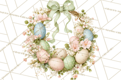 Spring Wreath Clipart PNG, Easter Wreath Clip Art Product Image 5