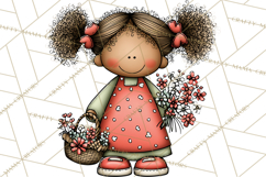 Spring Kids Clipart Playing Outdoors, Summer Children Png Product Image 2