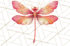 Butterfly Clipart, Dragonfly Clip Art PNG, Pastel Spring Product Image 3