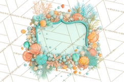 Under the Sea Birthday Party Clipart, Ocean Celebration Png Product Image 3