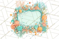 Under the Sea Birthday Party Clipart, Ocean Celebration Png Product Image 3