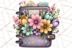 Pretty Stationery Clipart, Pastel Office Supplies Png Product Image 3