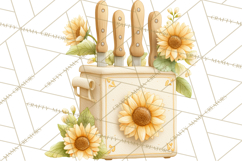 Farmhouse Sunflower Kitchen Clipart, Sunflower Kitchen Png Product Image 3