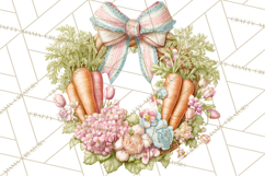 Spring Wreath Clipart PNG, Easter Wreath Clip Art Product Image 3