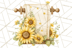 Farmhouse Sunflower Kitchen Clipart, Sunflower Kitchen Png Product Image 4