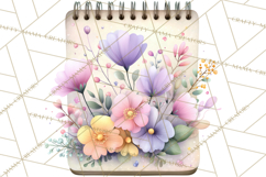 Pretty Stationery Clipart, Pastel Office Supplies Png Product Image 4