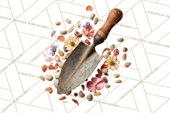 Early Spring Garden Cottagecore PNG, Seedling Terracotta Product Image 4