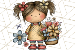 Spring Kids Clipart Playing Outdoors, Summer Children Png Product Image 4
