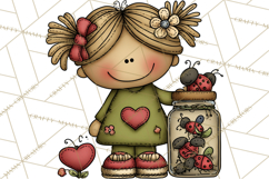 Spring Kids Clipart Playing Outdoors, Summer Children Png Product Image 5