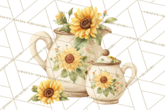 Farmhouse Sunflower Kitchen Clipart, Sunflower Kitchen Png Product Image 5