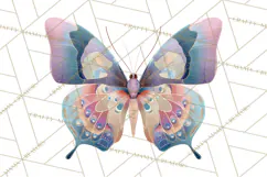 Butterfly Clipart, Dragonfly Clip Art PNG, Pastel Spring Product Image 5