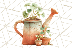 Early Spring Garden Cottagecore PNG, Seedling Terracotta Product Image 2