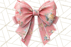 Easter Bow Clipart, Pastel Ribbon Bows, Floral Png Product Image 3