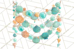 Under the Sea Birthday Party Clipart, Ocean Celebration Png Product Image 3