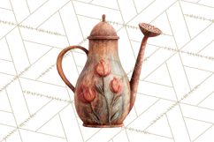 Early Spring Garden Cottagecore PNG, Seedling Terracotta Product Image 3