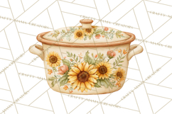 Farmhouse Sunflower Kitchen Clipart, Sunflower Kitchen Png Product Image 3