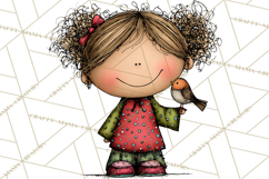 Spring Kids Clipart Playing Outdoors, Summer Children Png Product Image 3