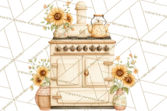 Farmhouse Sunflower Kitchen Clipart, Sunflower Kitchen Png Product Image 4