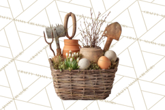 Early Spring Garden Cottagecore PNG, Seedling Terracotta Product Image 4