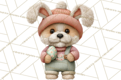 Yarn Animal Easter Clipart, Knitted Plush Easter Animals Png Product Image 3