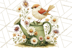 Vintage Garden Animals Clipart, Ducklings Bunnies Lambs Product Image 3