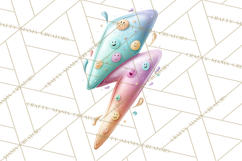 Pastel Retro 90s PNG, Cute Aesthetic Clipart, Checkerboard Product Image 3