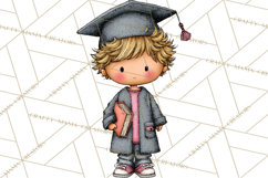 Kids Graduation Clipart PNG, Preschool Kindergarten Kids Product Image 3