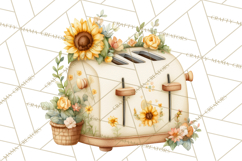 Farmhouse Sunflower Kitchen Clipart, Sunflower Kitchen Png Product Image 5