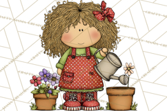 Spring Kids Clipart Playing Outdoors, Summer Children Png Product Image 4
