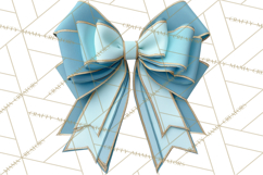 Easter Bow Clipart, Pastel Ribbon Bows, Floral Png Product Image 5