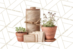 Early Spring Garden Cottagecore PNG, Seedling Terracotta Product Image 2