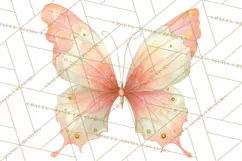 Butterfly Clipart, Dragonfly Clip Art PNG, Pastel Spring Product Image 2