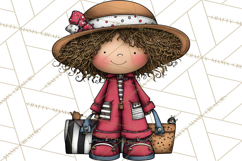 Spring Kids Clipart Playing Outdoors, Summer Children Png Product Image 2