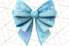 Easter Bow Clipart, Pastel Ribbon Bows, Floral Png Product Image 4