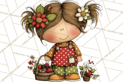 Spring Kids Clipart Playing Outdoors, Summer Children Png Product Image 4